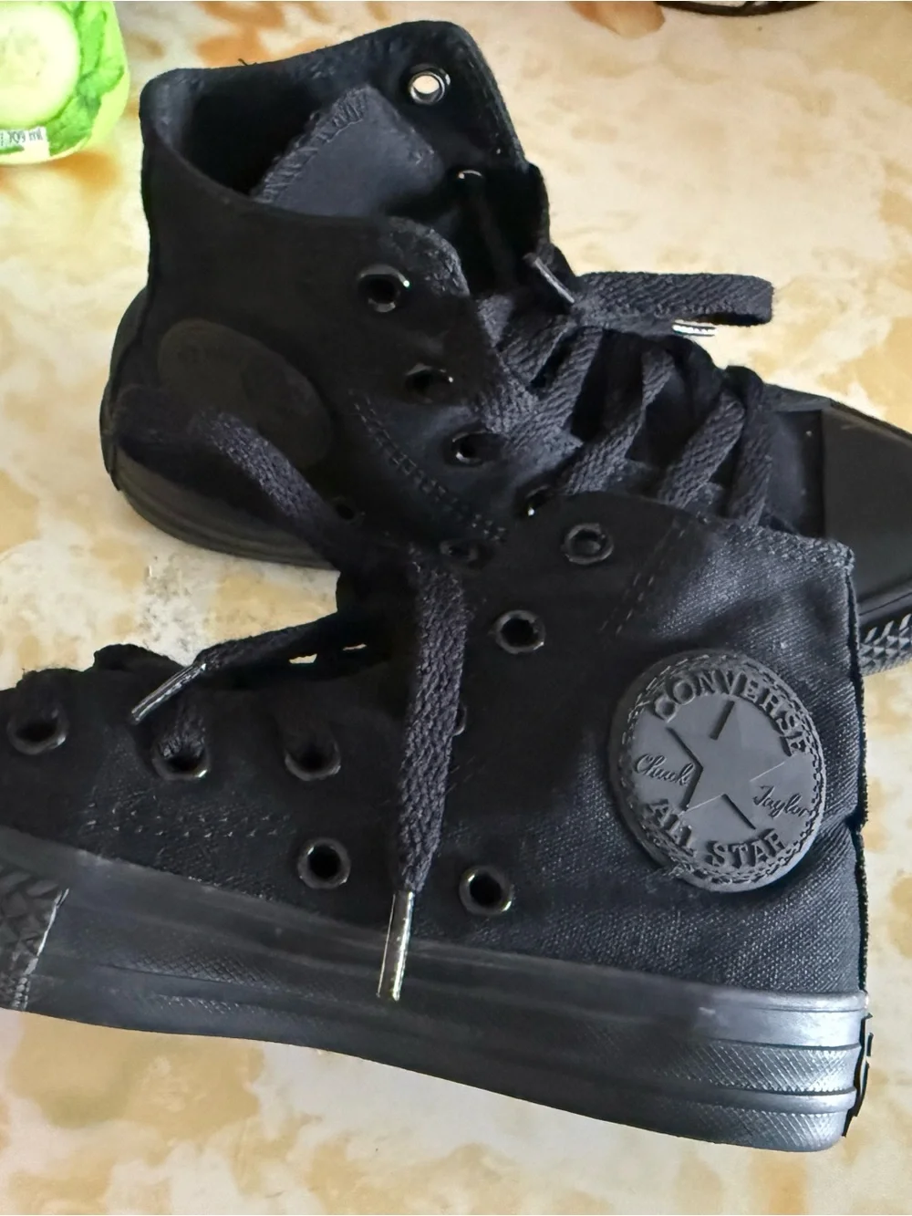 Converse Kids Black High-Top Sneakers with Logo Insole